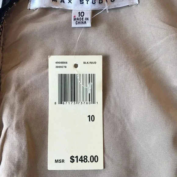 NWT max studio black sleeve dress lace overlay - Picture 6 of 7